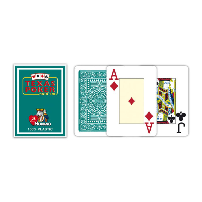 Texas Poker kaardid (jumbo, tumeroheline)