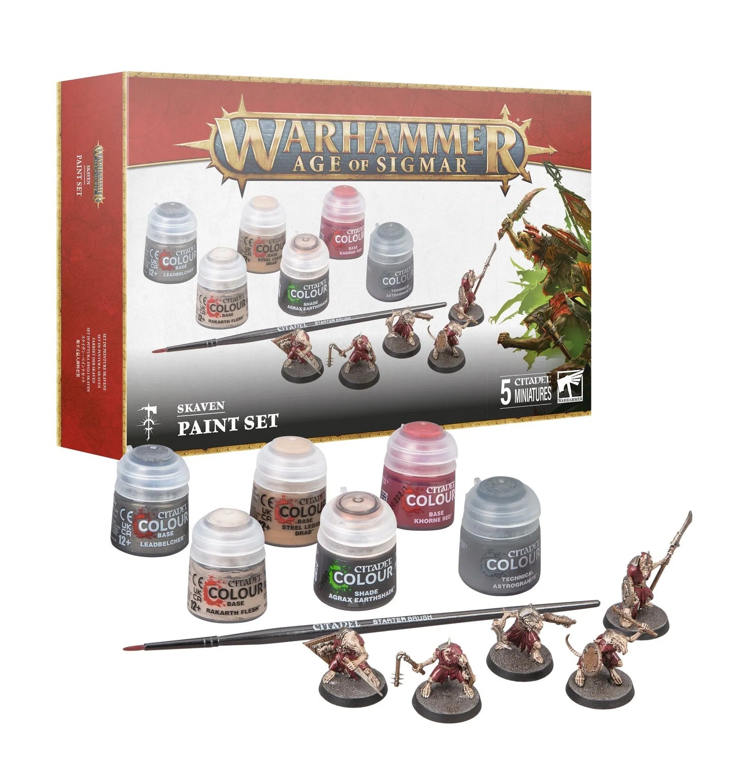 Age of Sigmar: Skaven + Paint Set-003 Miniature Gaming-Brain Games OÜ