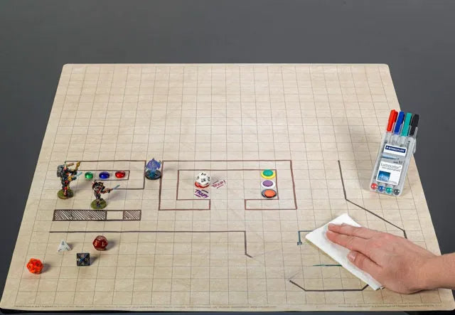 Battlemat 1,5" Squares & Hexes-001 Board / Card Games-Brain Games OÜ