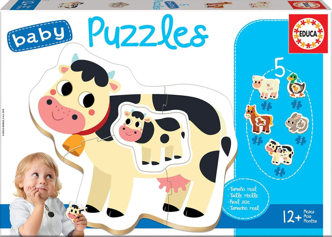 Beebipusle "Farmiloomad"-w008 WHSX Jigsaw Puzzles-Brain Games OÜ