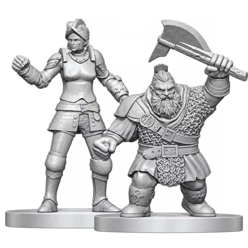 D&D Nolzur's Marvelous Miniatures: Cultist of Bane & Dwarf Zhentilar Soldier
