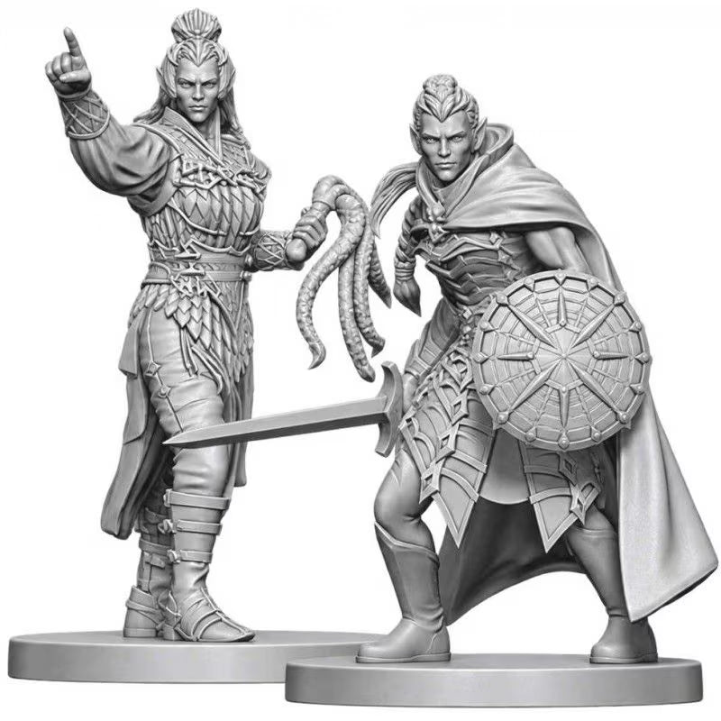 D&D Nolzur's Marvelous Miniatures: Drow Elite Warrior & Drow Priestess of Lolth
