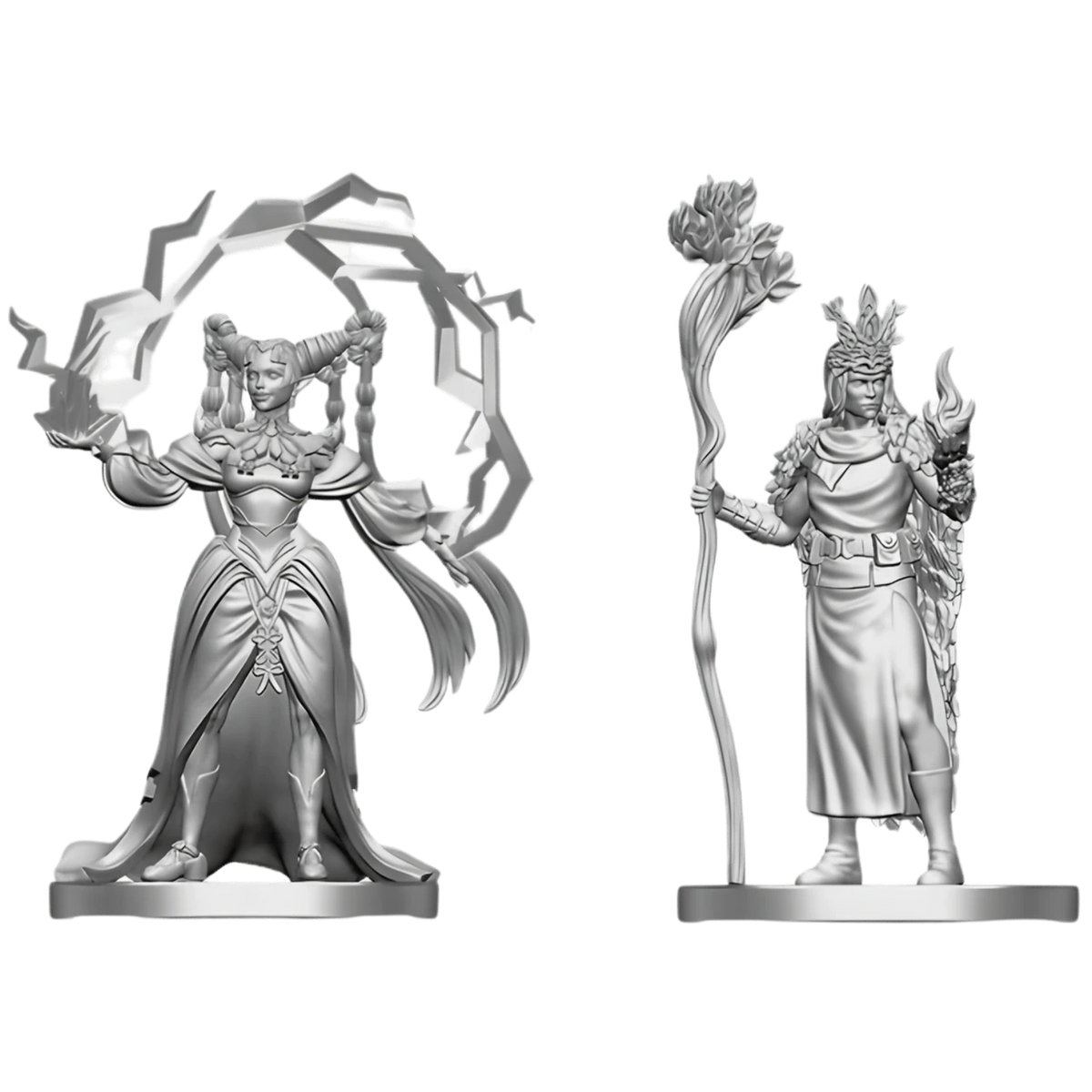 D&D Nolzur's Marvelous Miniatures: Human Druid & Elf Sorcerer