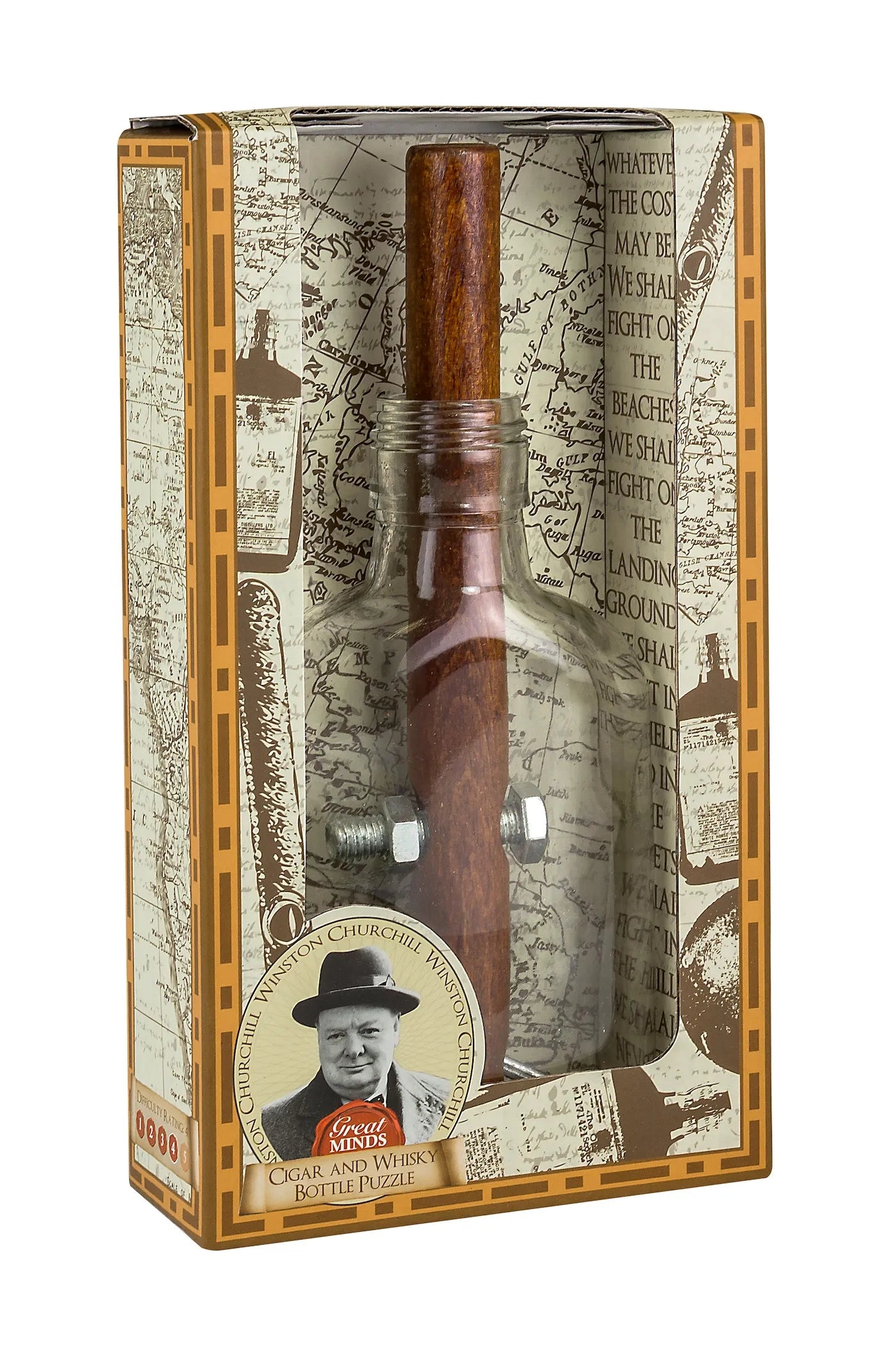 Great Minds: Churchill's Whisky Bottle-w111 WHS Creativity & Brain Teasers-Brain Games OÜ