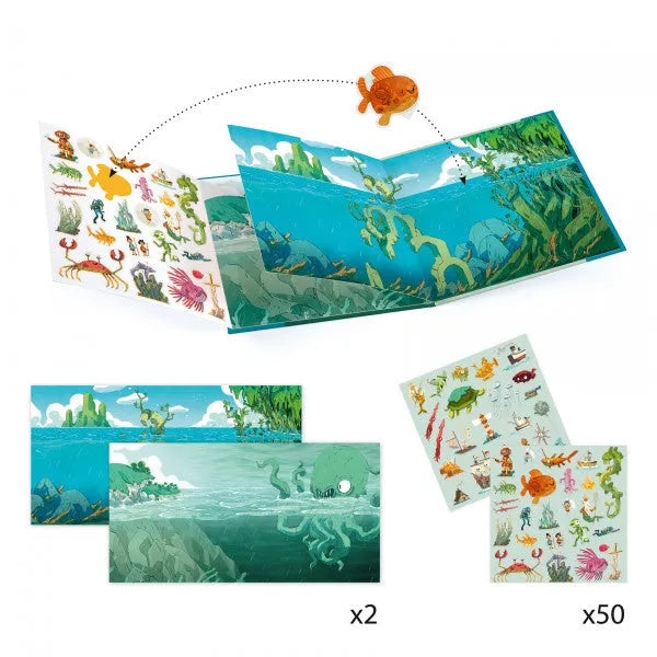 Kleepsuraamat "Adventures at sea"-001 Board / Card Games-Brain Games OÜ