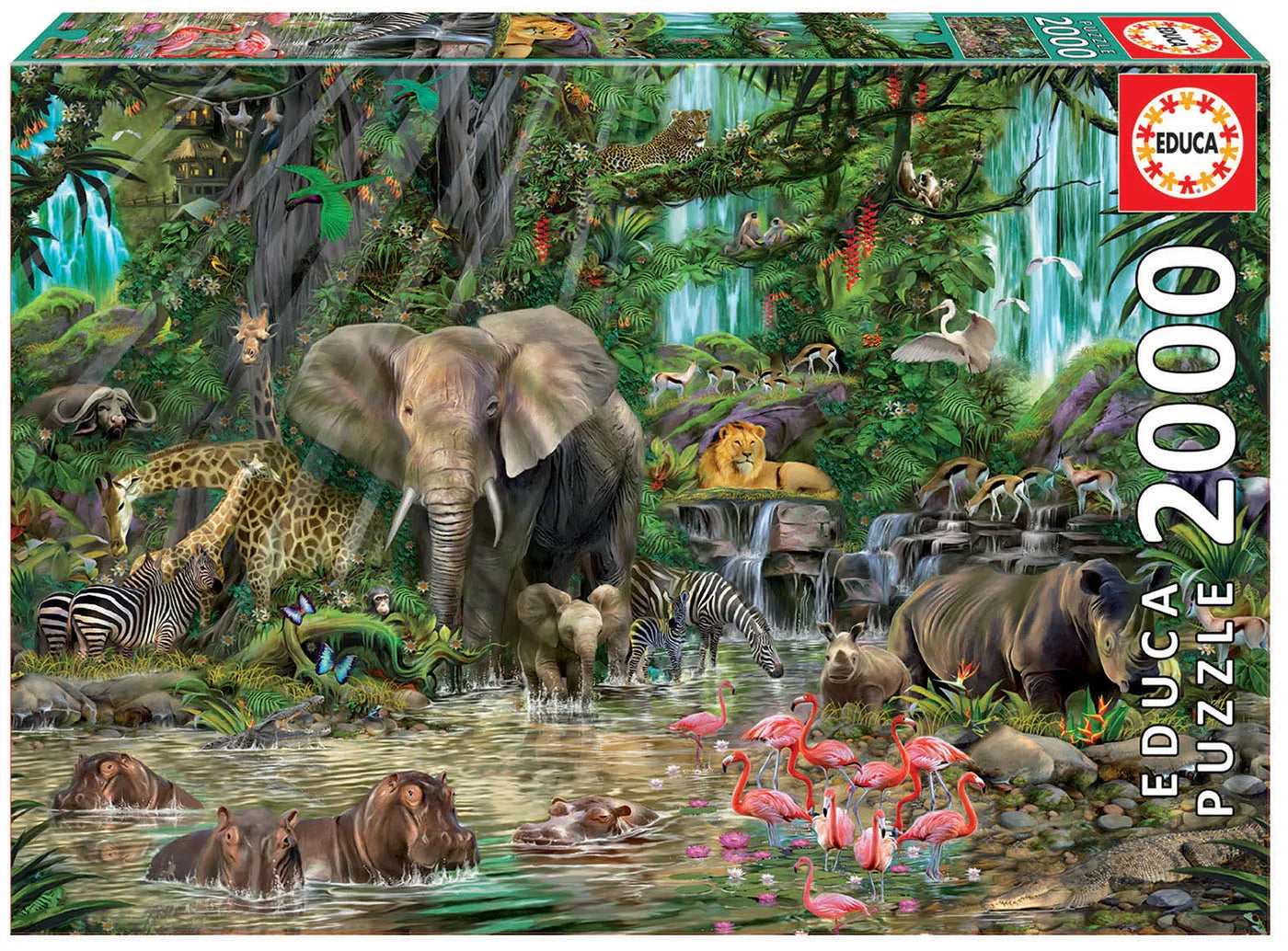 Pusle "Aafrika džungel" 2000 tk-w008 WHSX Jigsaw Puzzles-Brain Games OÜ