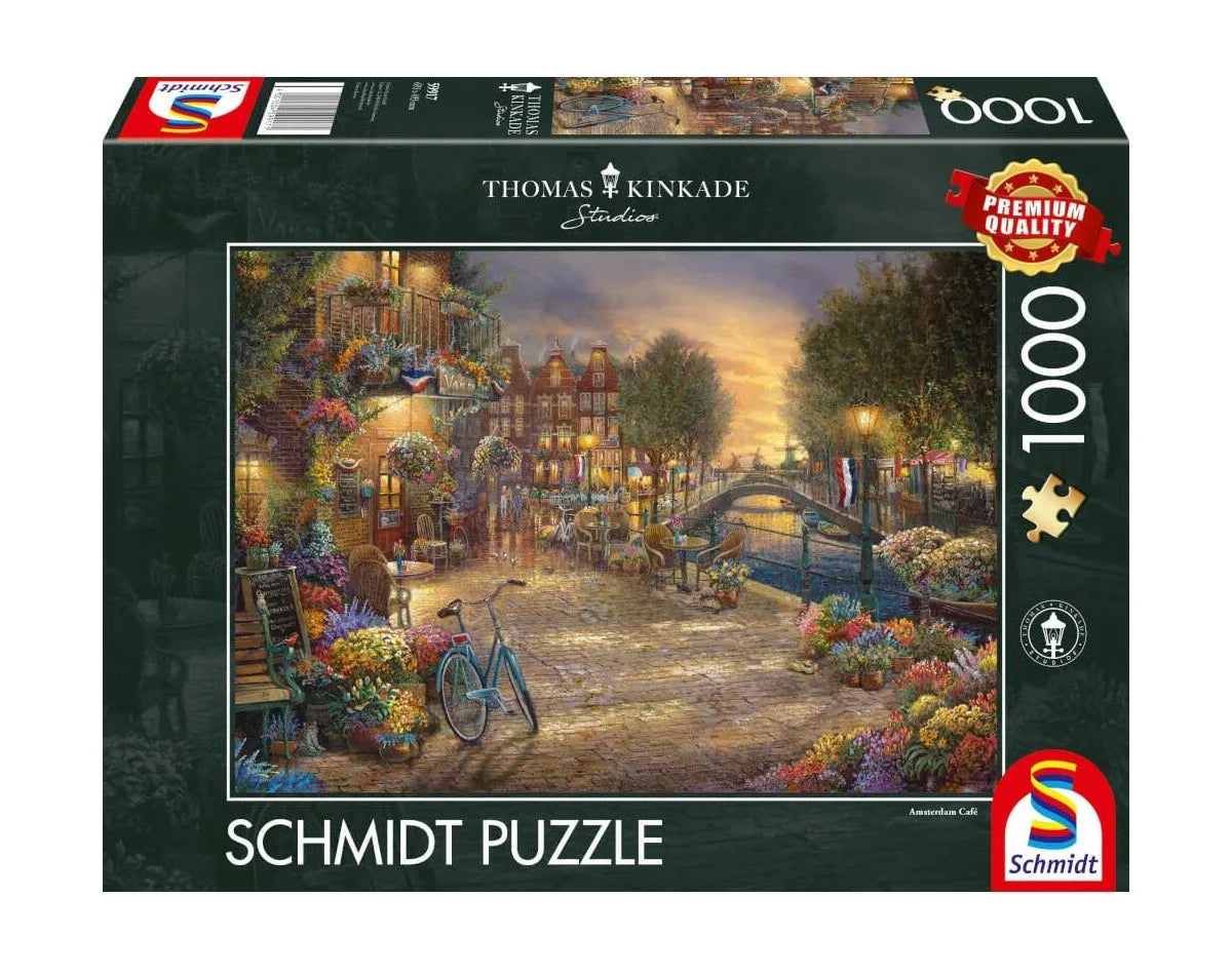 Pusle "Amsterdam Café" 1000 tk-w008 WHSX Jigsaw Puzzles-Brain Games OÜ