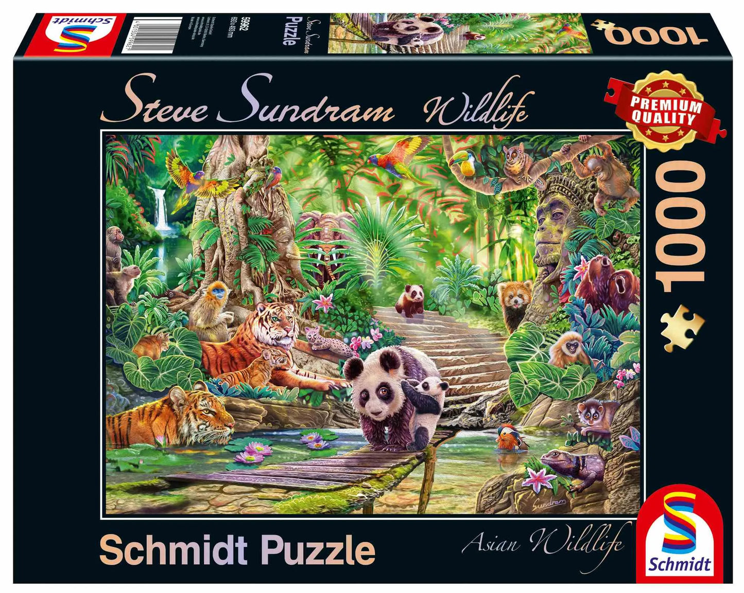 Pusle "Asian Wildlife" 1000 tk-w008 WHSX Jigsaw Puzzles-Brain Games OÜ
