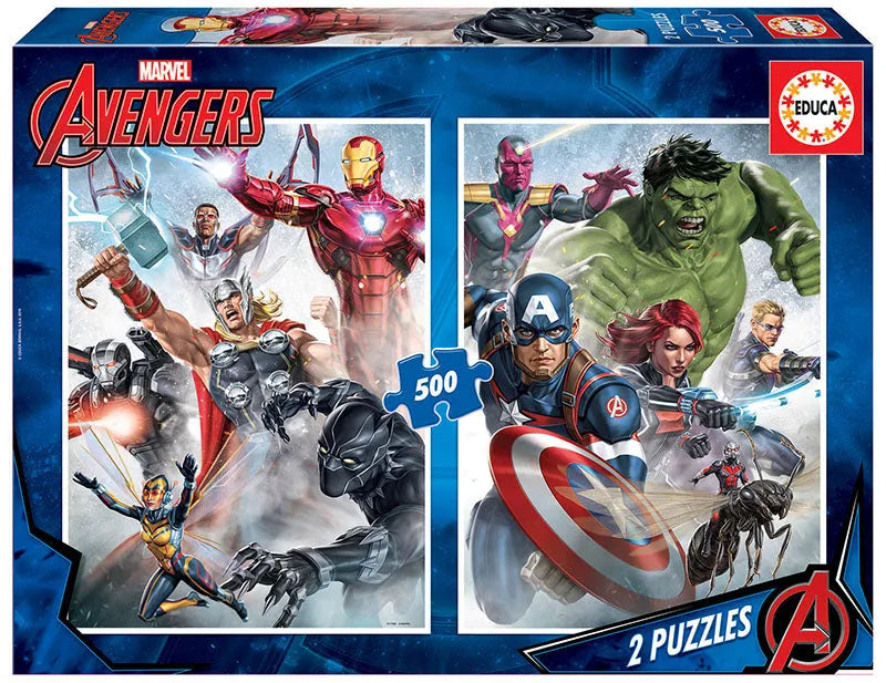 Pusle "Avengers" 2 x 500 tk-w008 WHSX Jigsaw Puzzles-Brain Games OÜ