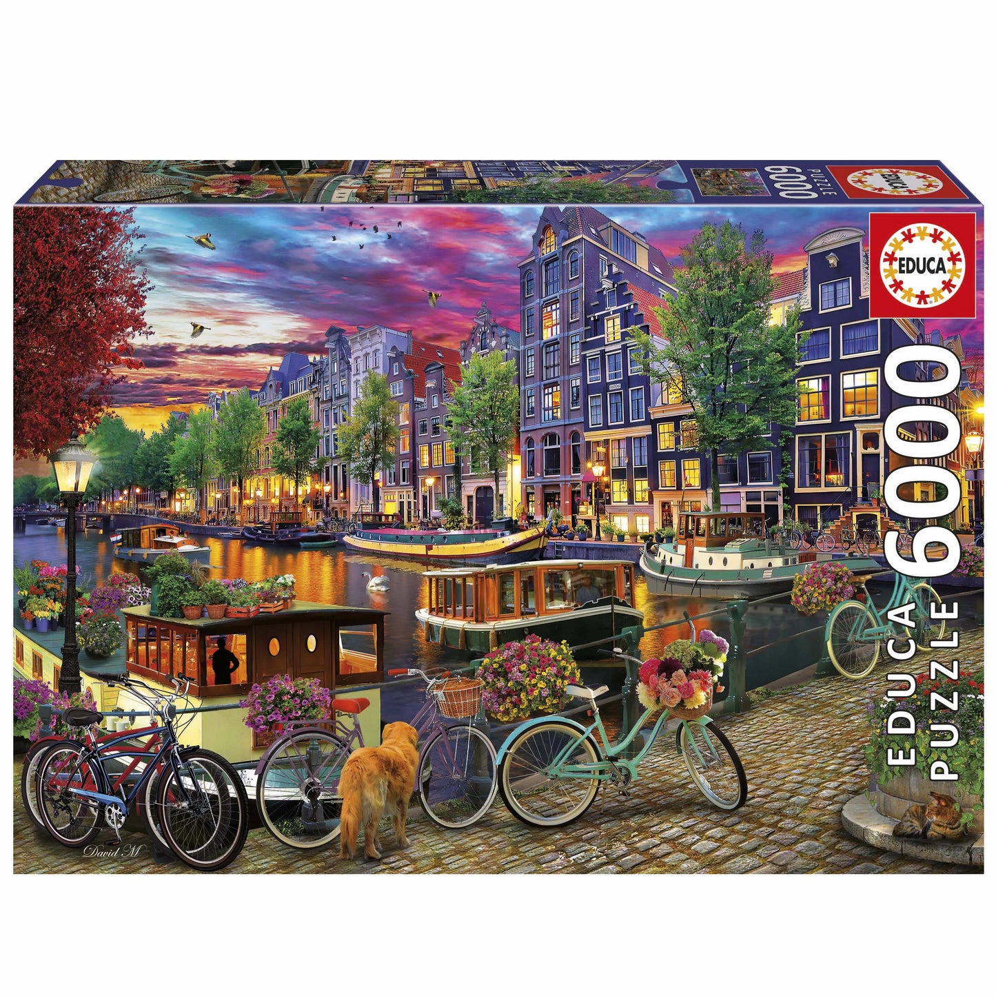 Pusle "Biking in Amsterdam" 6000 tk-w008 WHSX Jigsaw Puzzles-Brain Games OÜ