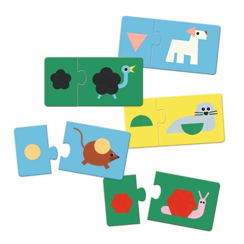 Pusle Duo "Shapes & Animals" 24 tk-008 Jigsaw Puzzles-Brain Games OÜ