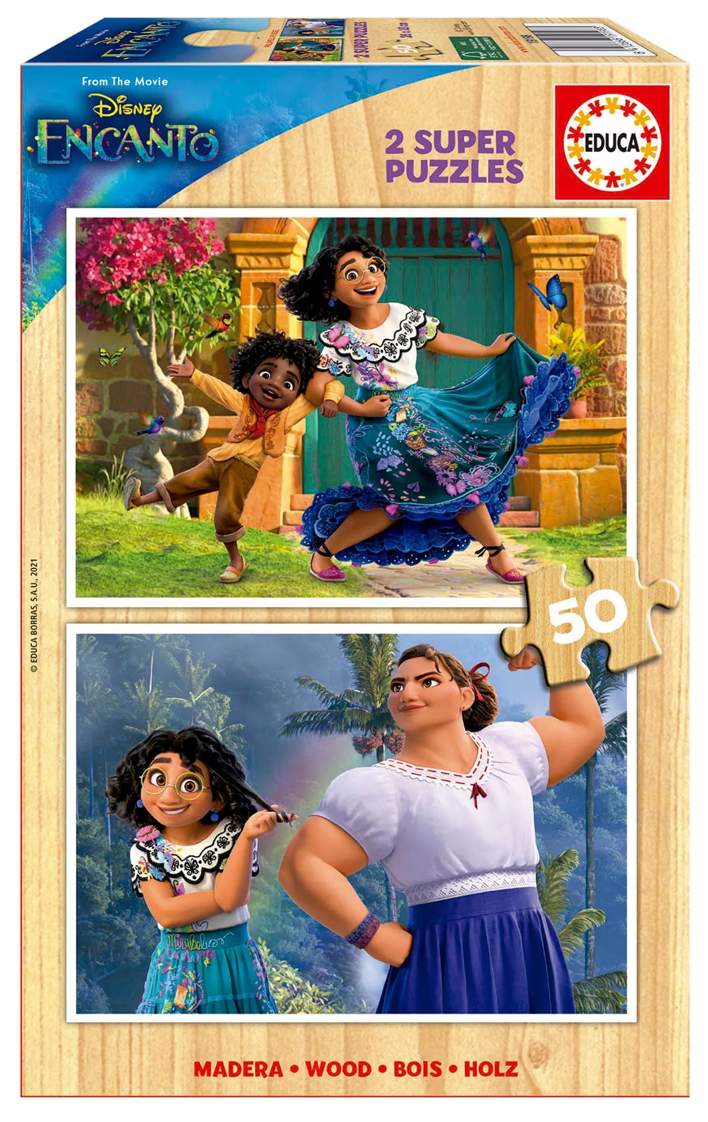 Pusle "Encanto Disney Wood" 2x50 tk-w008 WHSX Jigsaw Puzzles-Brain Games OÜ