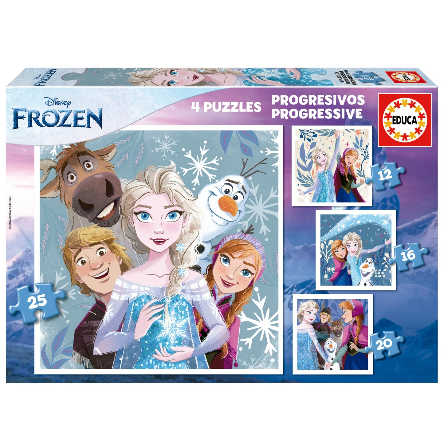 Pusle "Frozen" 12-16-20-25 tk-w008 WHSX Jigsaw Puzzles-Brain Games OÜ