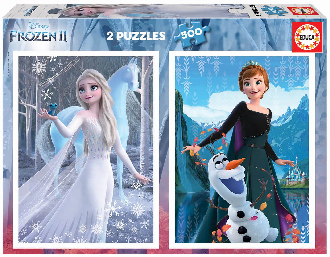Pusle "Frozen II" 2 x 500 tk-w008 WHSX Jigsaw Puzzles-Brain Games OÜ