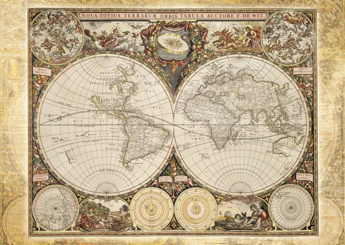 Pusle "Historical Map of the World" 2000 tk-w008 WHSX Jigsaw Puzzles-Brain Games OÜ