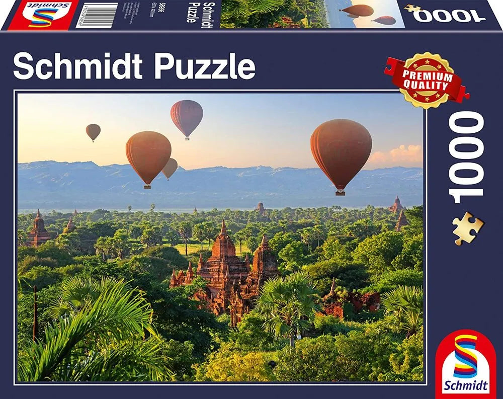 Pusle "Hot air balloons, Mandalay, Myanmar" 1000 tk-w008 WHSX Jigsaw Puzzles-Brain Games OÜ