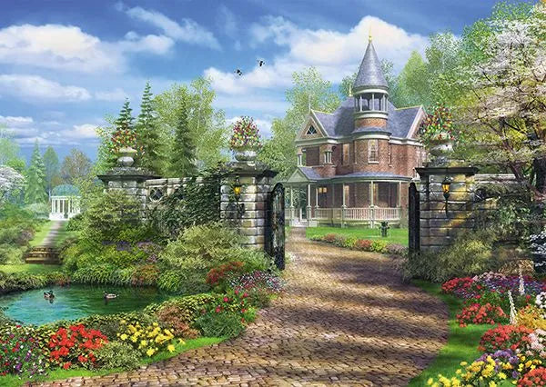 Pusle "Idyllic Country Estate" 1000 tk-w008 WHSX Jigsaw Puzzles-Brain Games OÜ