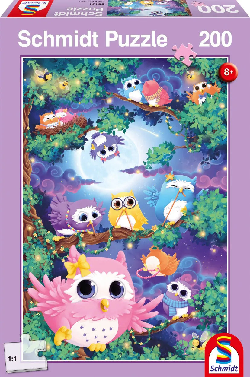 Pusle "In Owl Wood" 200 tk-w008 WHSX Jigsaw Puzzles-Brain Games OÜ