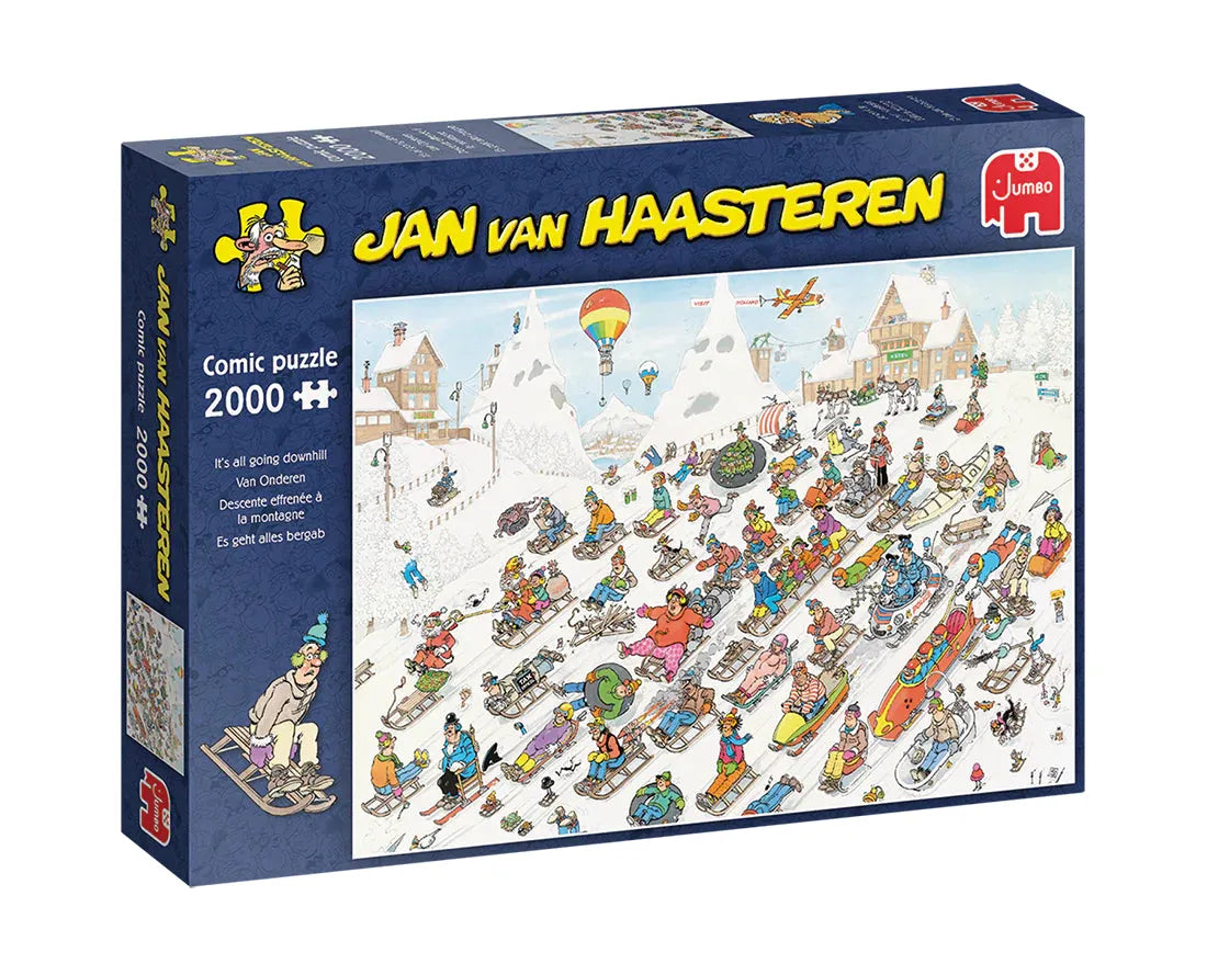 Pusle "Jan van Haasteren - It's all going downhill" 2000 tk-108 Jigsaw Puzzles-Brain Games OÜ
