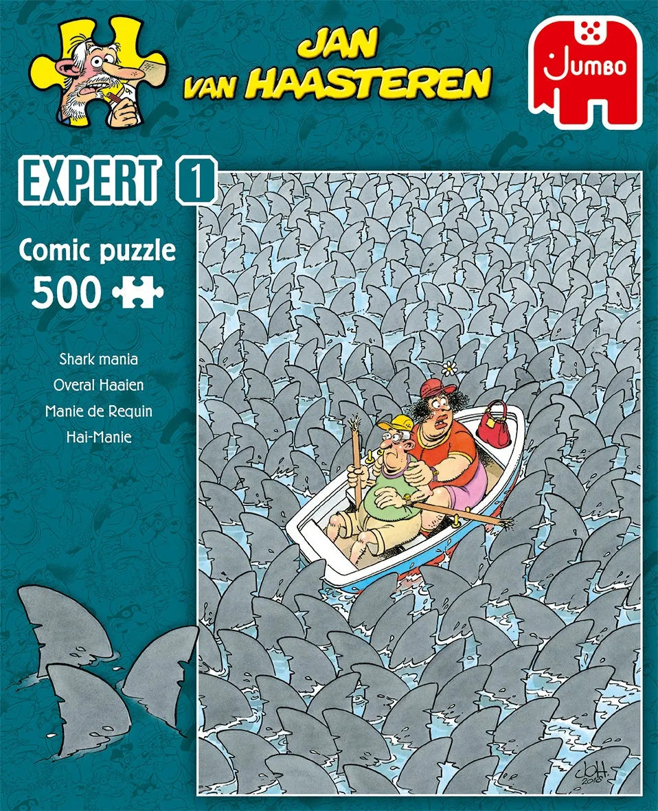 Pusle "Jan van Haasteren - Shark mania" 500 tk-108 Jigsaw Puzzles-Brain Games OÜ
