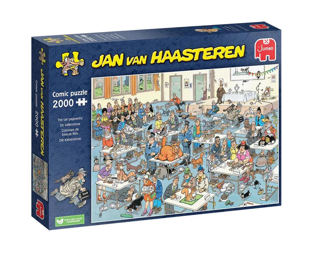 Pusle "Jan van Haasteren - The cat pageantry" 2000 tk-108 Jigsaw Puzzles-Brain Games OÜ