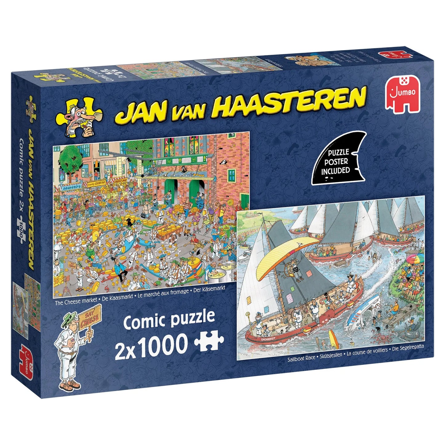 Pusle "Jan van Haasteren - The Cheese market & Sailboat Race" 2x 1000 tk-108 Jigsaw Puzzles-Brain Games OÜ