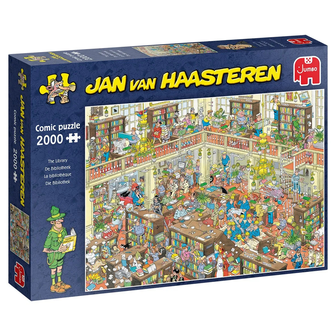 Pusle "Jan van Haasteren - The Library" 2000 tk-108 Jigsaw Puzzles-Brain Games OÜ