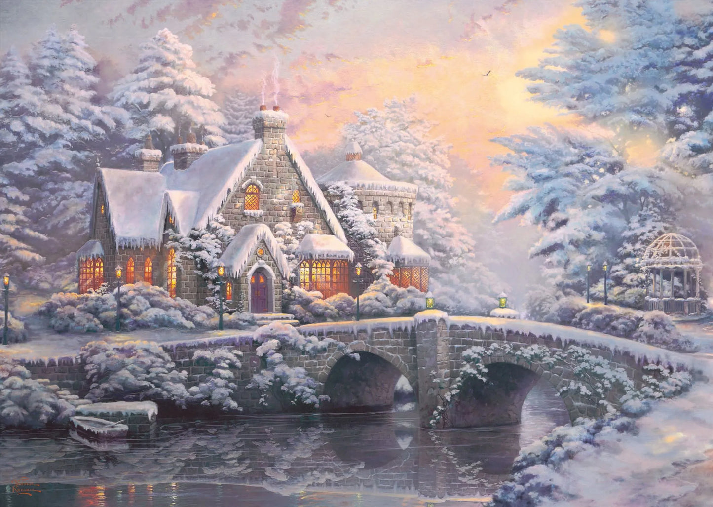 Pusle "Lamplight Manor & Winter in Lamplight Manor" 2x1000 tk-w008 WHSX Jigsaw Puzzles-Brain Games OÜ