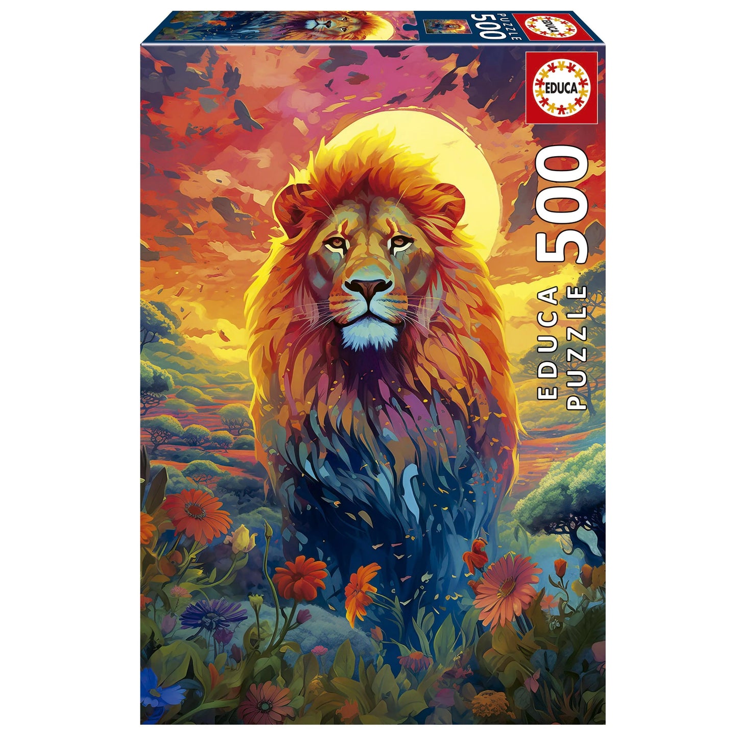 Pusle "Majestic lion stare" 500 tk-w008 WHSX Jigsaw Puzzles-Brain Games OÜ