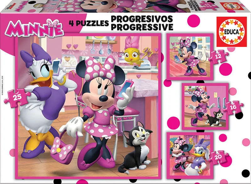 Pusle "Minnie Happy Helpers" 12-16-20-25 tk-w008 WHSX Jigsaw Puzzles-Brain Games OÜ