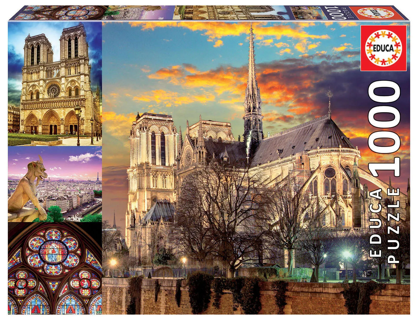 Pusle "Notre Dame Collage" 1000 tk-w008 WHSX Jigsaw Puzzles-Brain Games OÜ