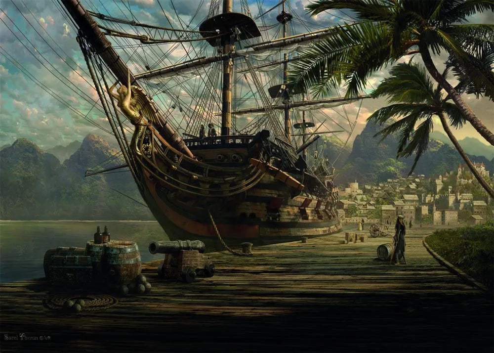 Pusle "Schiff vor Anker" 1000 tk-w008 WHSX Jigsaw Puzzles-Brain Games OÜ