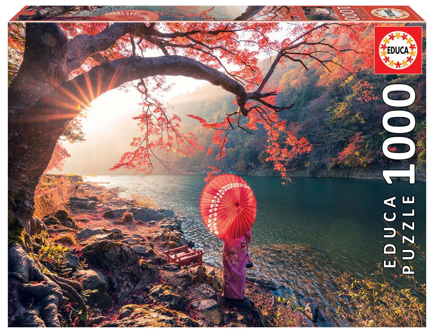Pusle "Sunrise in Katsura river, Japan" 1000 tk-w008 WHSX Jigsaw Puzzles-Brain Games OÜ