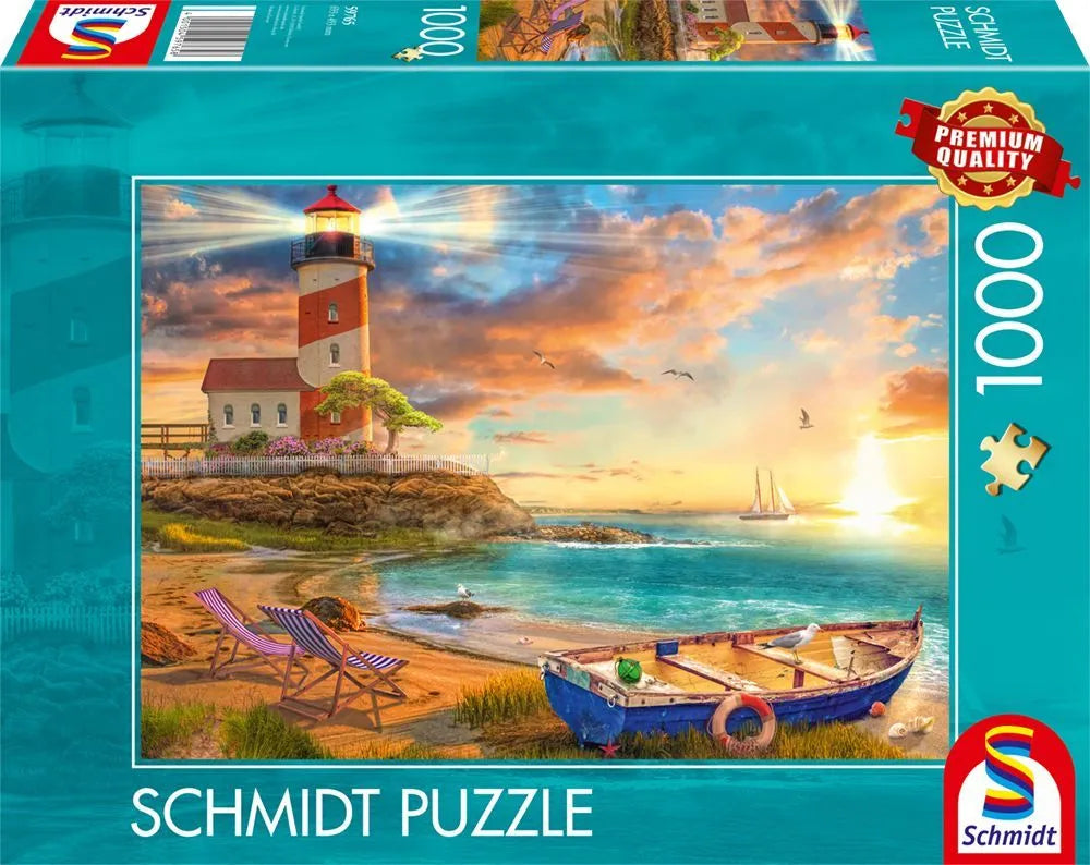 Pusle "Sunset over lighthouse bay" 1000 tk-w008 WHSX Jigsaw Puzzles-Brain Games OÜ