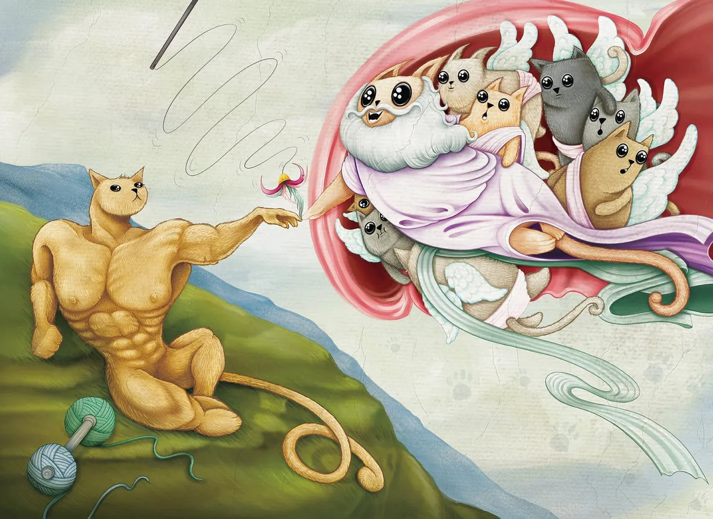 Pusle "The creation of cat" 1000 tk-w008 WHSX Jigsaw Puzzles-Brain Games OÜ