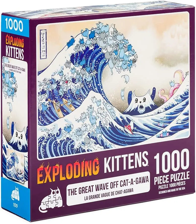 Pusle "The Great Wave Off Cat-a-gawa" 1000 tk-w008 WHSX Jigsaw Puzzles-Brain Games OÜ