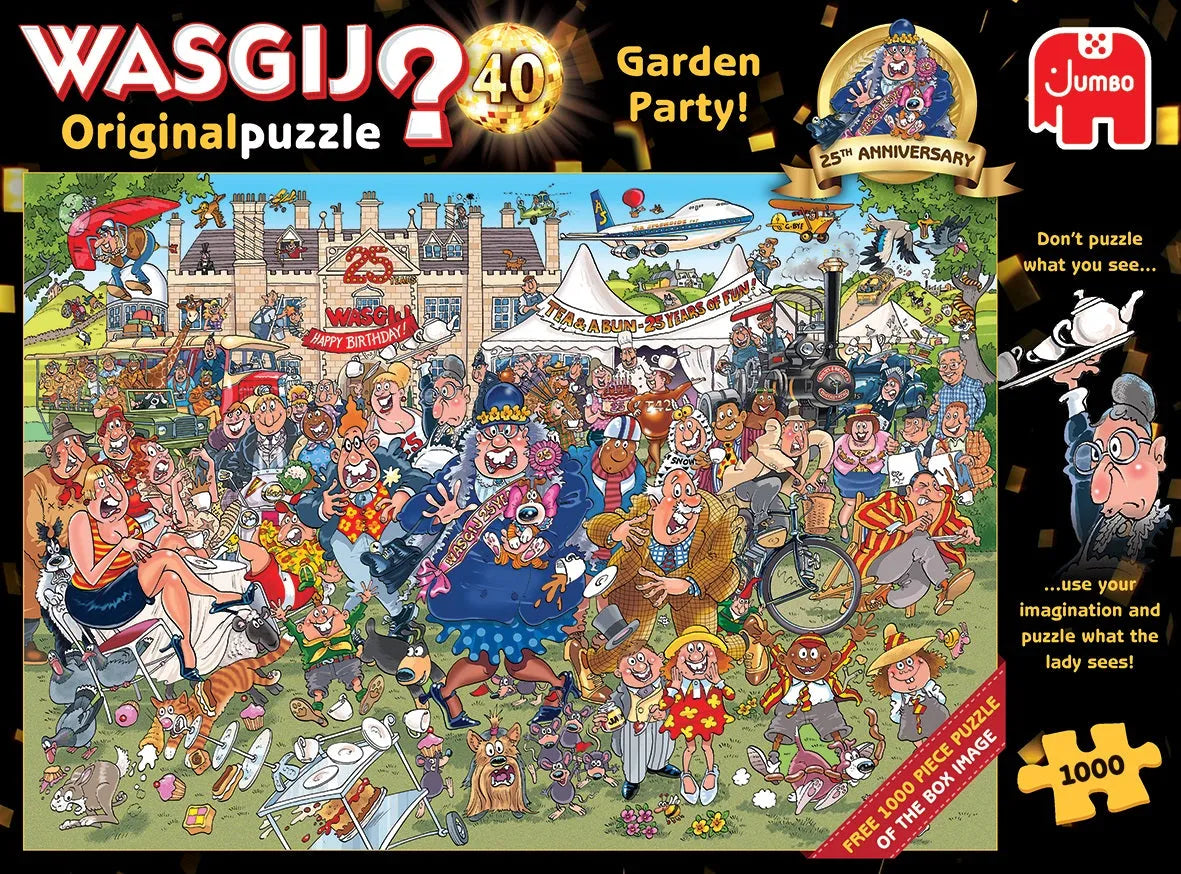 Pusle "Wasgij Original 40: Garden Party! 25th Anniversary" 2 x 1000 tk-108 Jigsaw Puzzles-Brain Games OÜ