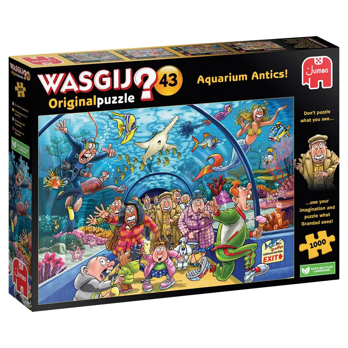 Pusle "Wasgij Original 43: Aquarium Antics" 1000 tk-108 Jigsaw Puzzles-Brain Games OÜ