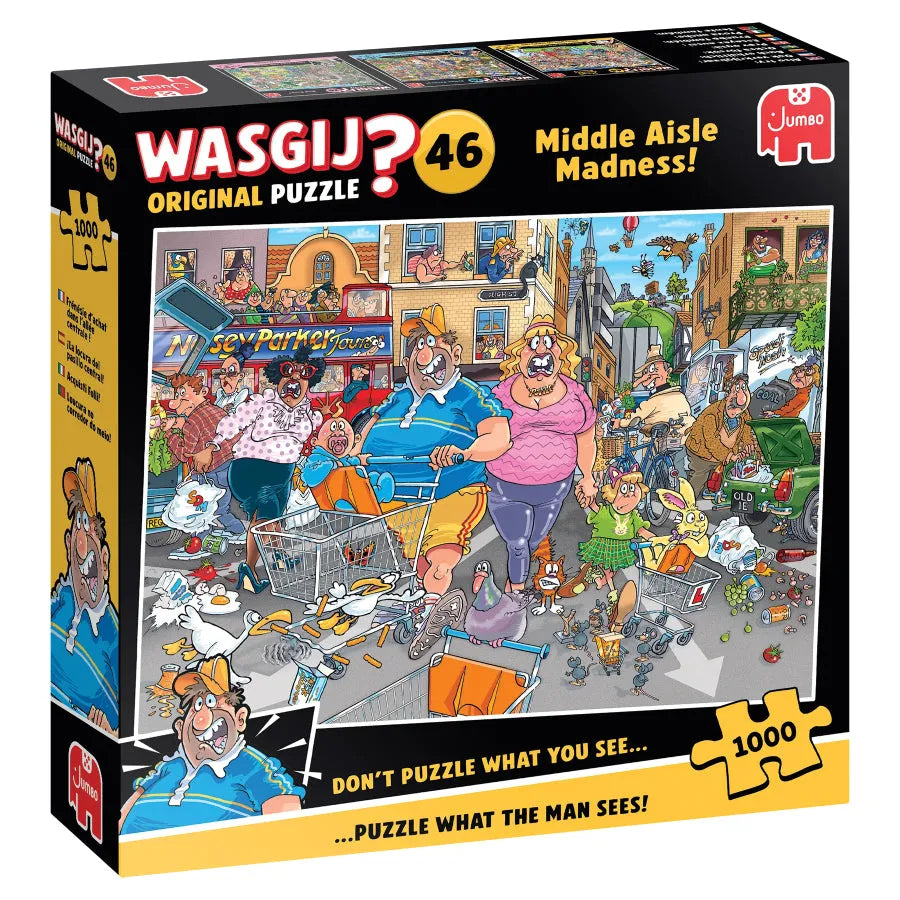 Pusle "Wasgij Original 46 - Middle Aisle Madness!" 1000 tk-108 Jigsaw Puzzles-Brain Games OÜ