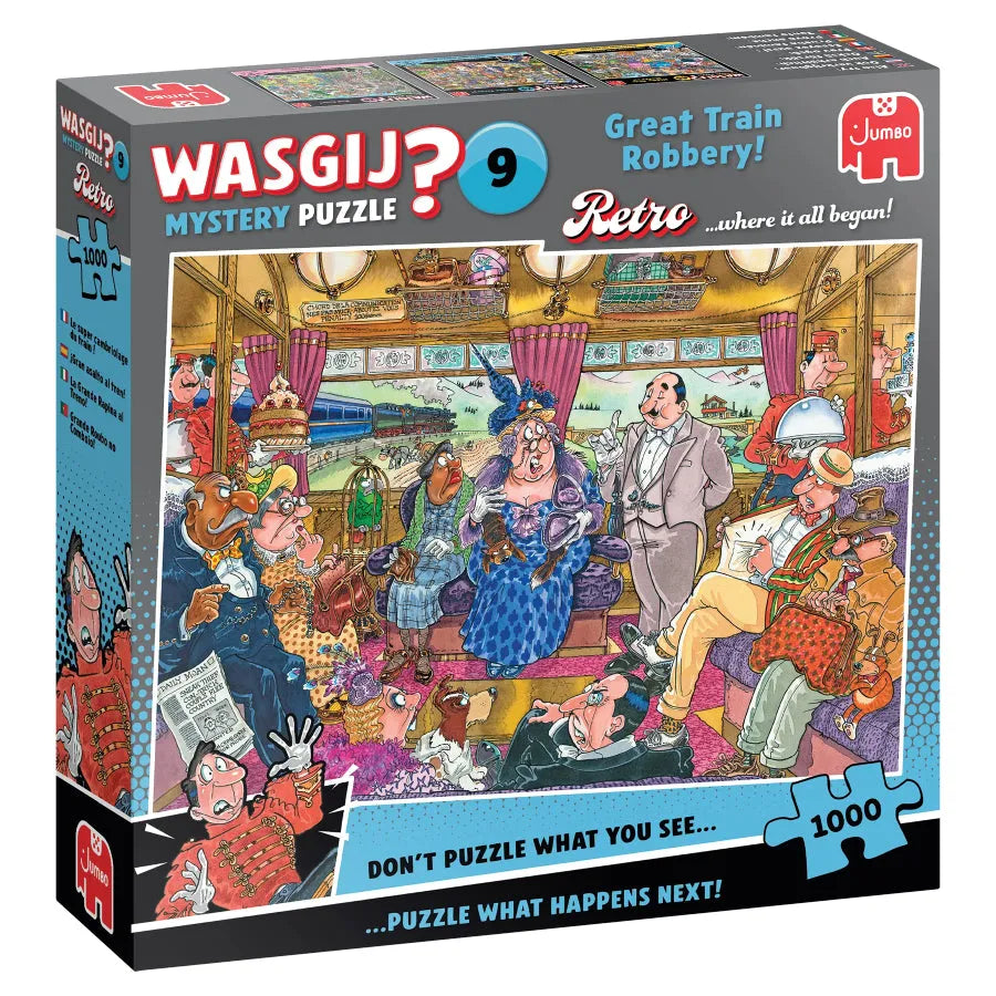 Pusle "Wasgij Retro Mystery 9 - Great Train Robbery!" 1000 tk-108 Jigsaw Puzzles-Brain Games OÜ