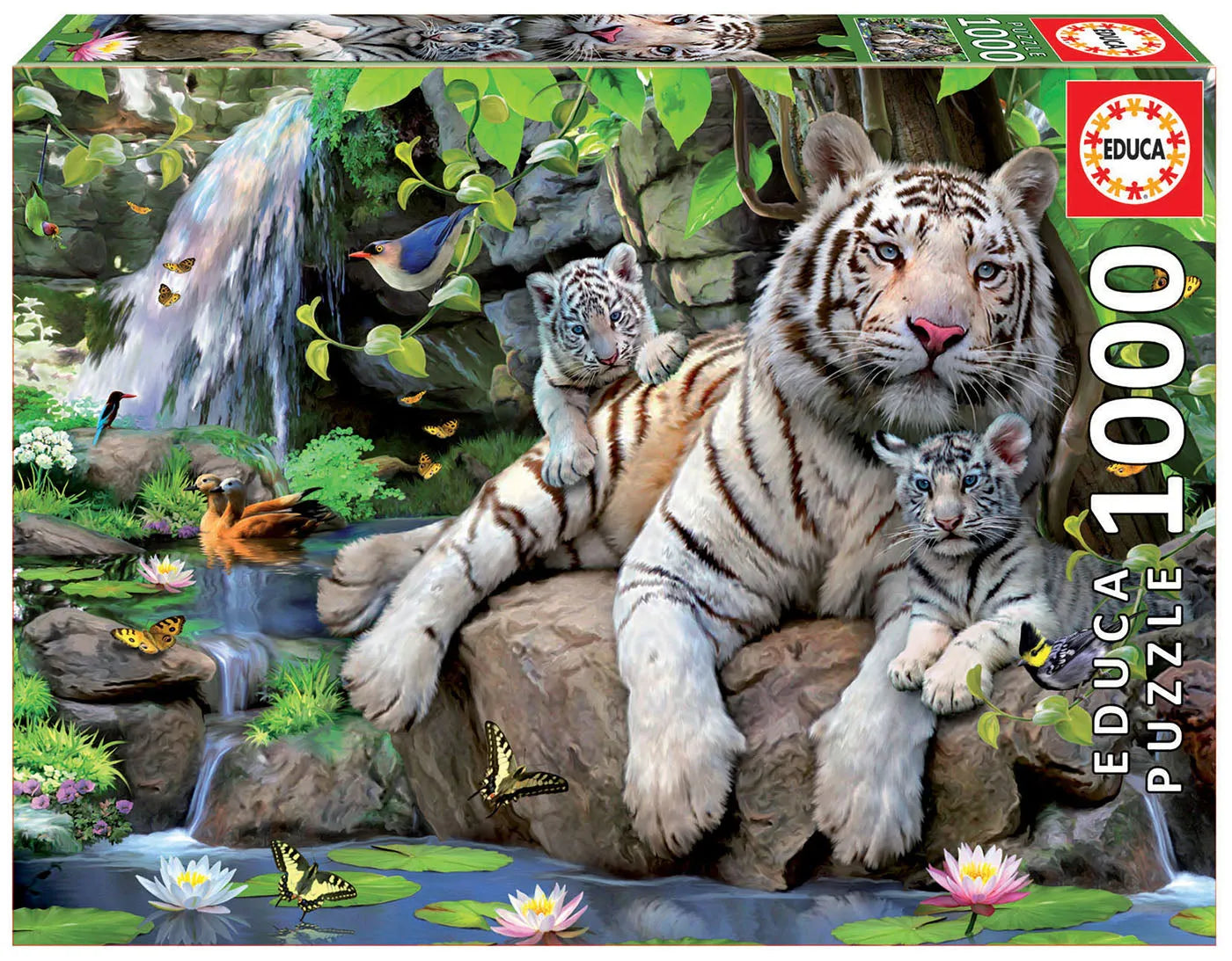 Pusle "White tigers of bengal" 1000 tk-w008 WHSX Jigsaw Puzzles-Brain Games OÜ