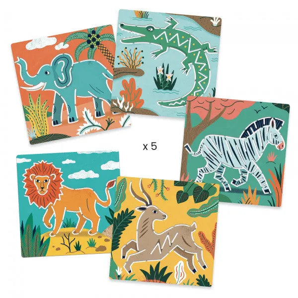Šabloonid "Wild animals"-Lastemängud-Brain Games OÜ