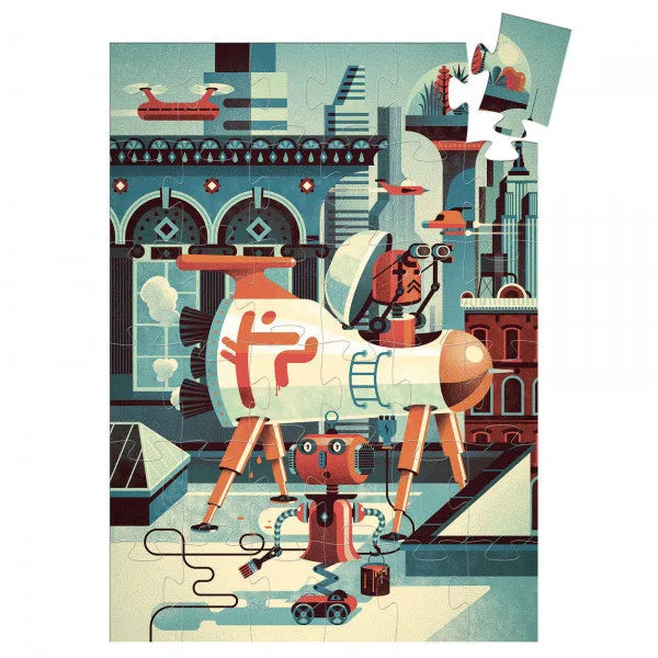 Siluettpusle "Bob the robot" 36 tk-Pusled-Brain Games OÜ