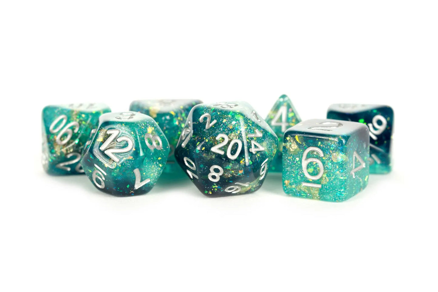 Täringukomplekt Eternal Teal-Black (7)-004 Accessories-Brain Games OÜ