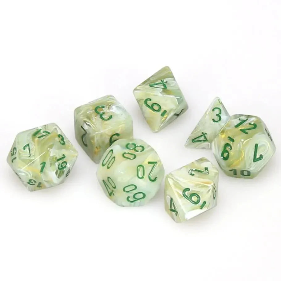 Täringukomplekt Marble Green - Dark Green (7)-004 Accessories-Brain Games OÜ