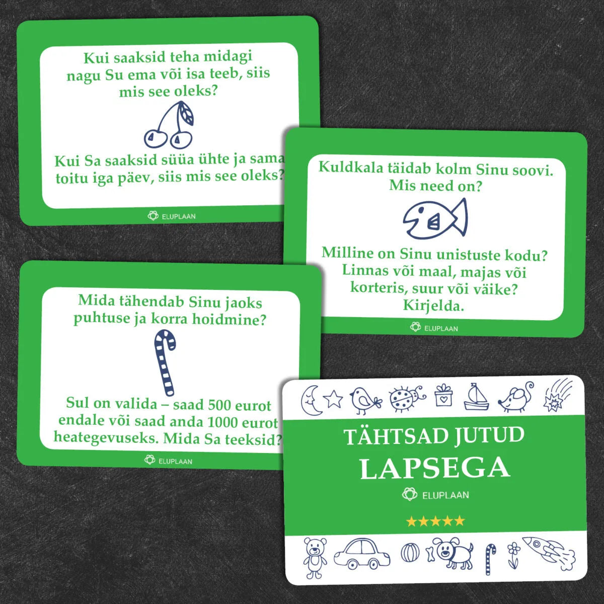 Vestluskaardid "Tähtsad jutud lapsega"-Seltskonnamängud-Brain Games OÜ