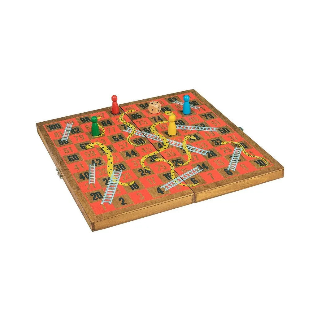 Wooden Games Workshop "Snakes & Ladders"-w001 WHSX Board / Card Games-Brain Games OÜ