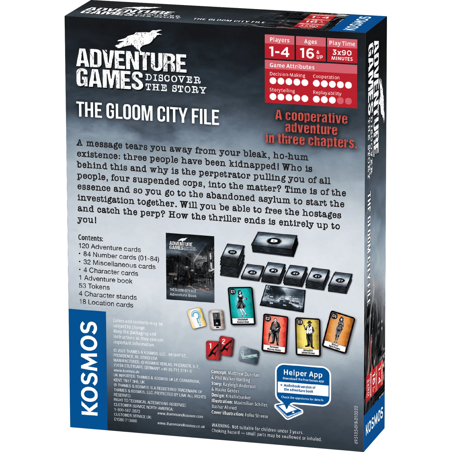 Adventure Games - The Gloom City File-w001 WHSX Board / Card Games-Brain Games OÜ
