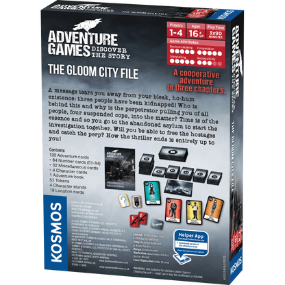 Adventure Games - The Gloom City File-w001 WHSX Board / Card Games-Brain Games OÜ