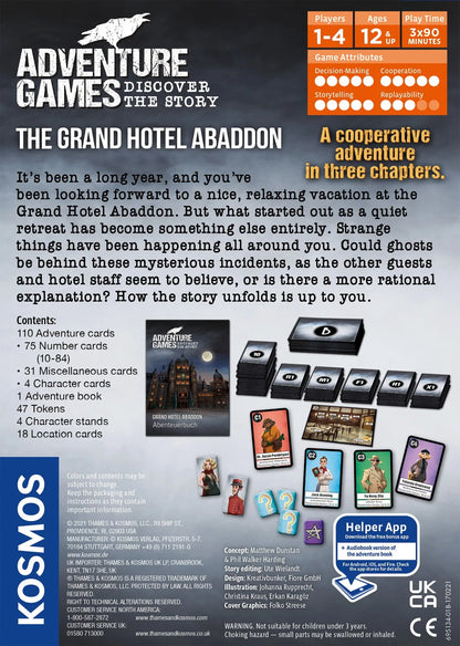 Adventure Games - The Grand Hotel Abaddon-w001 WHSX Board / Card Games-Brain Games OÜ